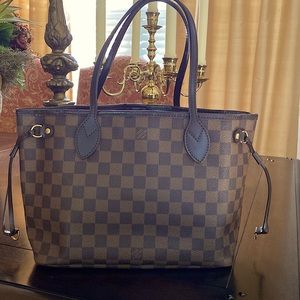 Louis Vuitton Neverfull PM in Brown Damier Ebene Tote Bag
